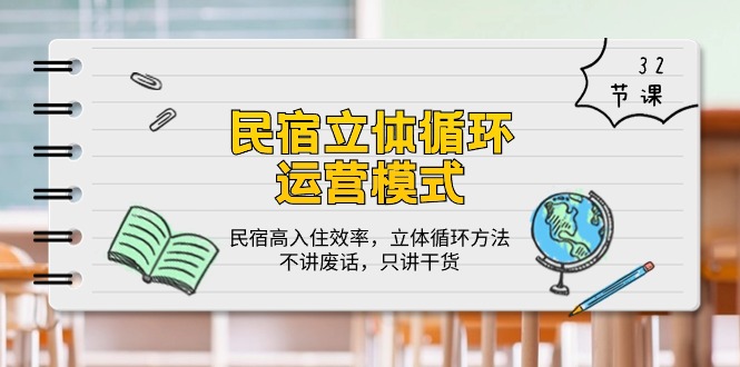fy3789期-民宿立体循环运营模式：民宿高入住效率，立体循环方法，只讲干货（32节）