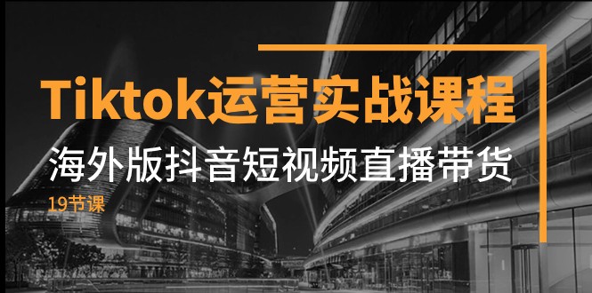 fy1849期-Tiktok运营实战课程，海外版抖音短视频直播带货（19节课）