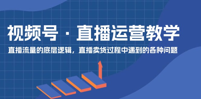 FY4569期-视频号直播运营教学：直播流量的底层逻辑，直播卖货过程中遇到的各种问题