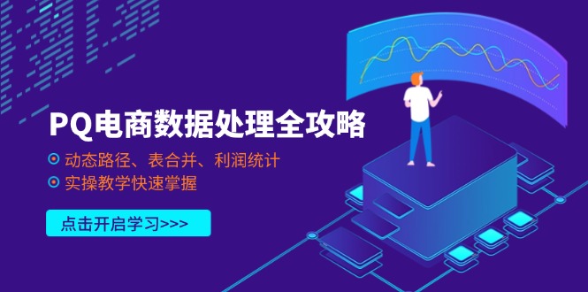 （14240期）PQ电商数据处理全攻略，动态路径、表合并、利润统计，实操教学快速掌握